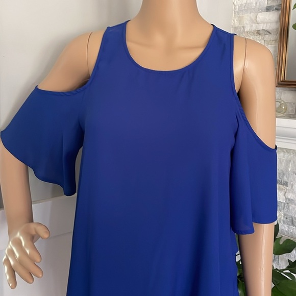 Lush Plain-Colored Open-Shoulde Sz S - Picture 2 of 7